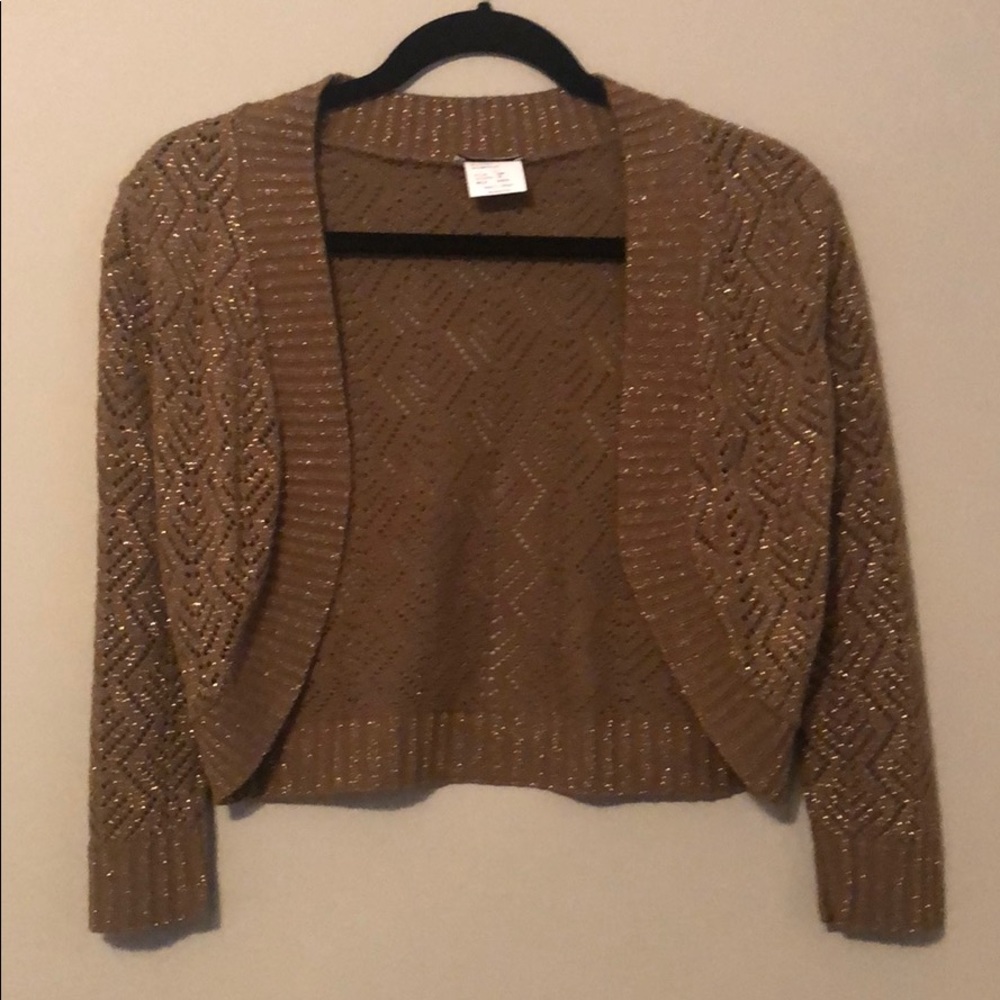 Brown/gold crop jacket